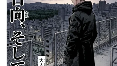 Página final del capítulo 271 Yuji Itadori adulto mirando al horizonte